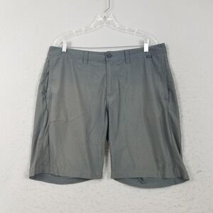 Travis Mathew Shorts Mens 36 Gray‎ Striped Chino Stretch 11 Inseam Golf Casual